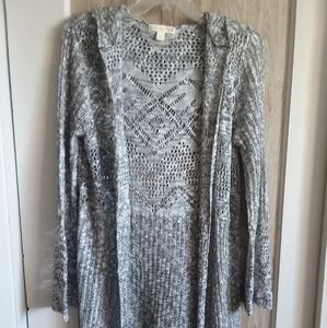 Grey Crocheted Cardigan/Tunic